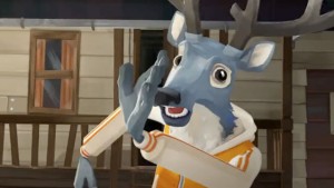 still from the short animation film: Meet Buck