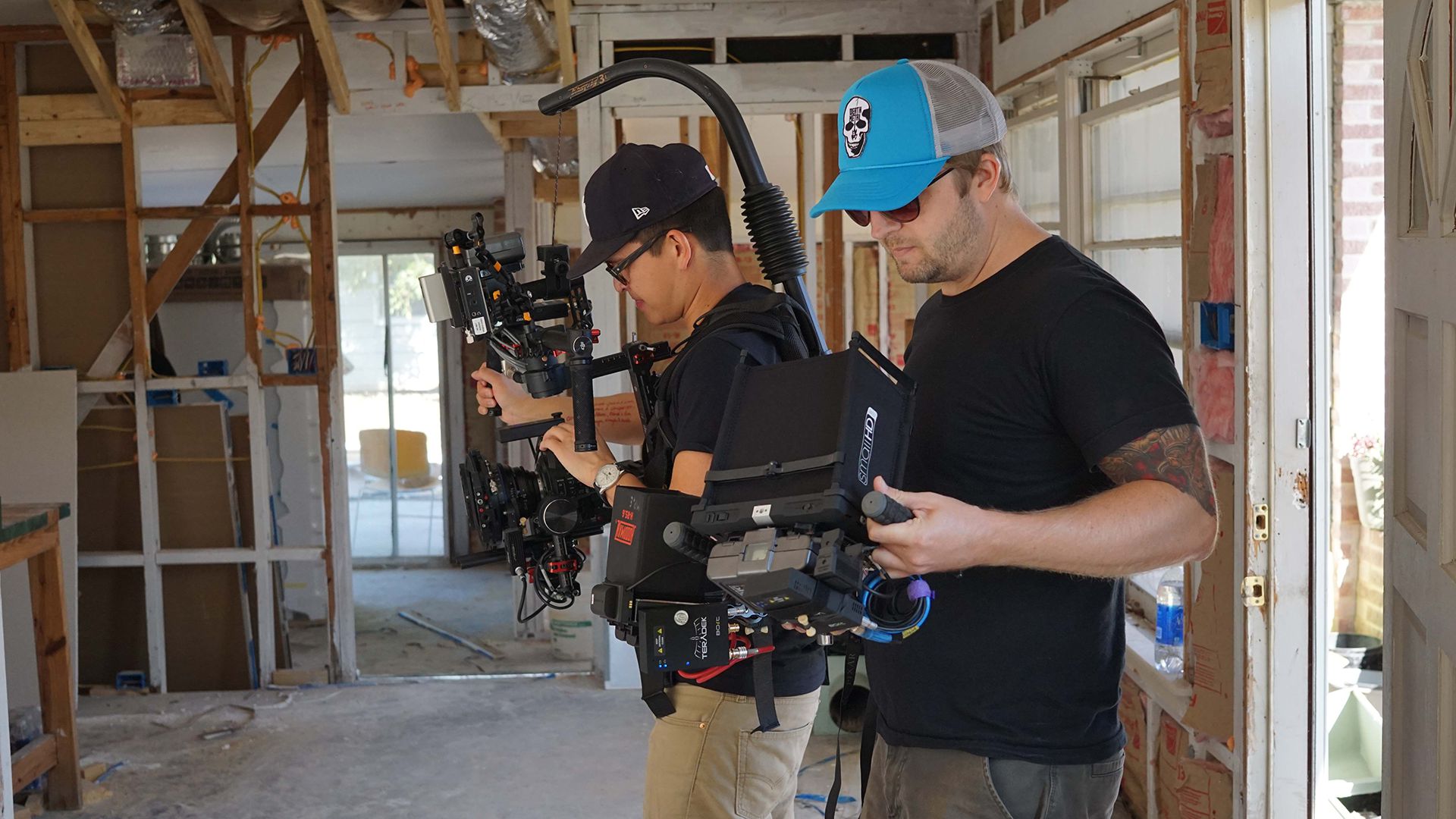 Photo of director Chris McInroy on the set of Bad Guy 2