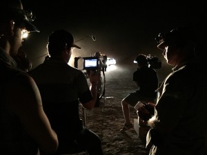 Shot from the set of "Transpecos;