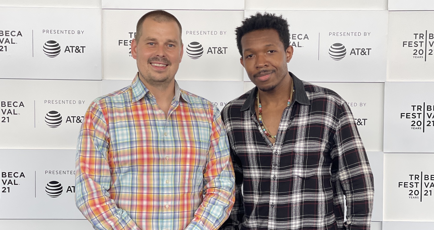 John Trefry and Denzel Whitaker at the Tribeca Creator's Market