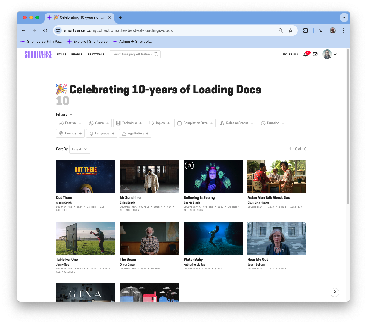 Loading Docs: 10 Shorts from 10 Seasons | Short of the Week